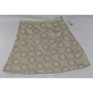 Edward Linen/Rayon A-Line Skirt Circles Size 12